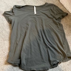 Army green lululemon tshirt